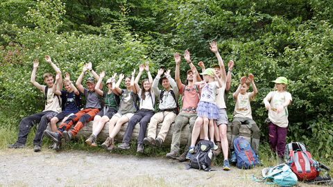 Foto einer Junior-Ranger-Gruppe