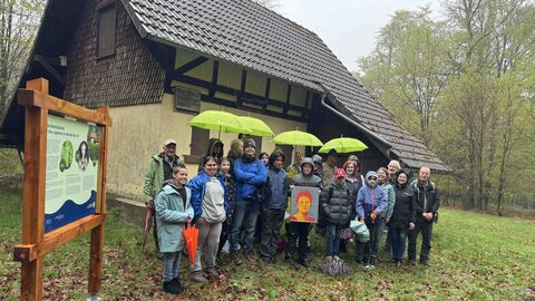 Gruppenfoto an der Bathilidshütte