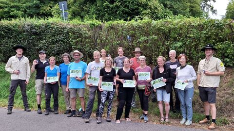 Gruppenfoto der Teilnehmenden und Nationalpark-Rangern